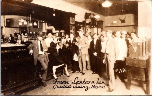 Rppc green lantern - lantern, inn