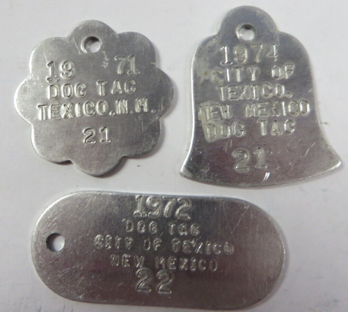 Vtg lot dog tag - vtg,